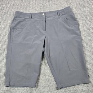 Nivo By‎ Lanctot Shorts Womens 16 Gray Golf Bermuda Stretch Pocket Chino Casual